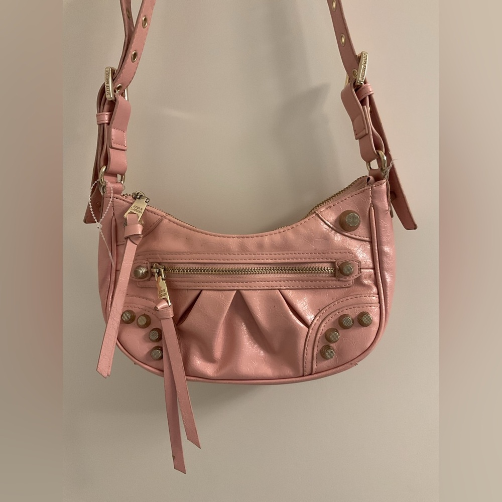Steve Madden B GLOW - R Hobo Pink Crossbody Bag with Adjustable Strap
